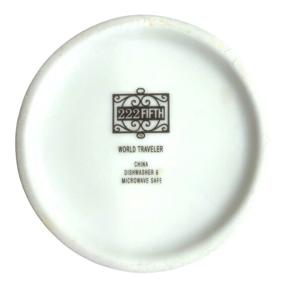 222 Fifth World Traveler Rome Italy Mug Porcelain Black & White 12 Oz - Picture 5 of 9